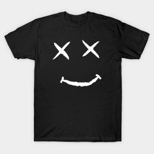 R.I.P. Happy Face Funny White Print T-Shirt